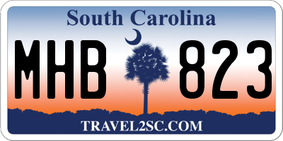 SC license plate MHB823