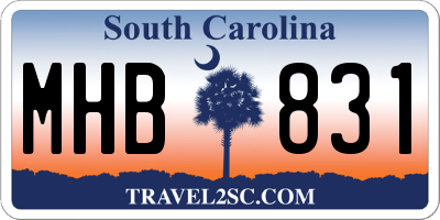 SC license plate MHB831