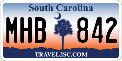 SC license plate MHB842