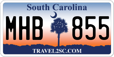 SC license plate MHB855