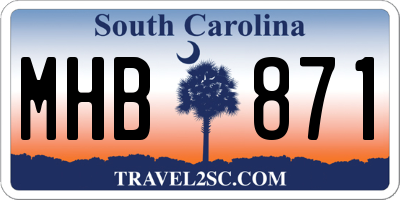 SC license plate MHB871