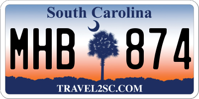 SC license plate MHB874