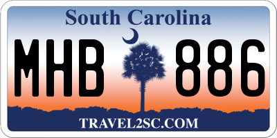 SC license plate MHB886