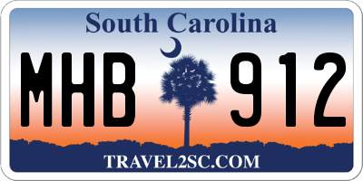 SC license plate MHB912