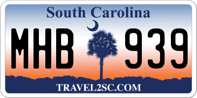 SC license plate MHB939