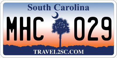 SC license plate MHC029