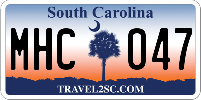 SC license plate MHC047