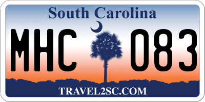 SC license plate MHC083