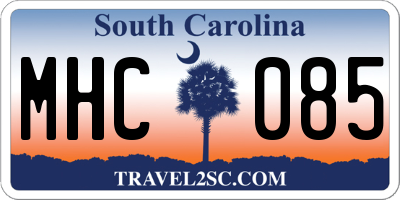 SC license plate MHC085