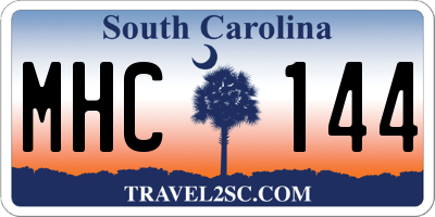 SC license plate MHC144