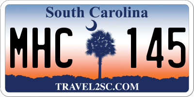 SC license plate MHC145