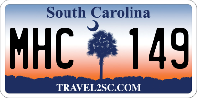 SC license plate MHC149
