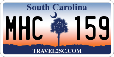 SC license plate MHC159