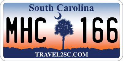 SC license plate MHC166