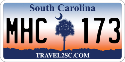 SC license plate MHC173