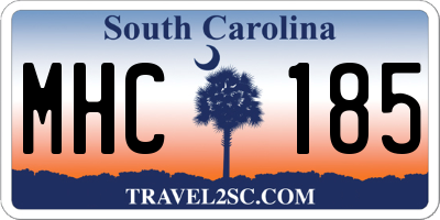 SC license plate MHC185