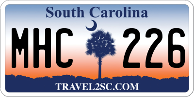 SC license plate MHC226