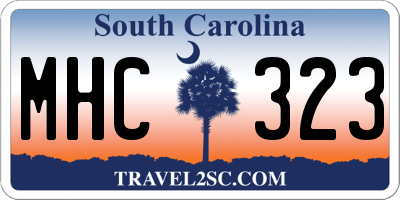 SC license plate MHC323