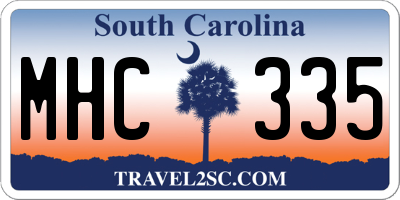 SC license plate MHC335