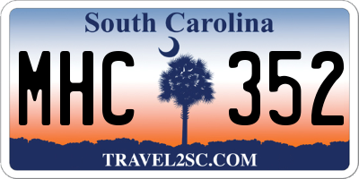 SC license plate MHC352
