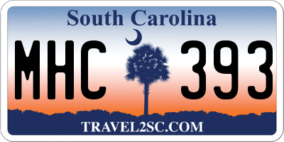 SC license plate MHC393