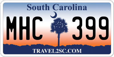 SC license plate MHC399