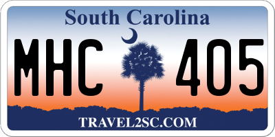 SC license plate MHC405