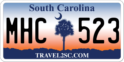 SC license plate MHC523
