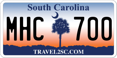 SC license plate MHC700
