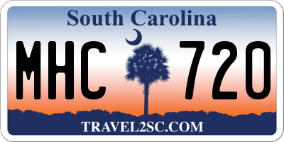 SC license plate MHC720