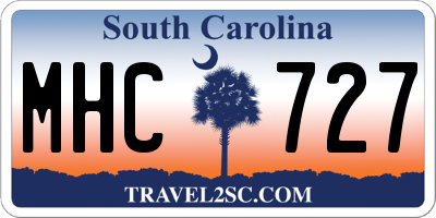 SC license plate MHC727