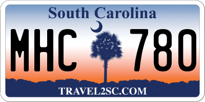 SC license plate MHC780