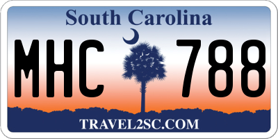 SC license plate MHC788
