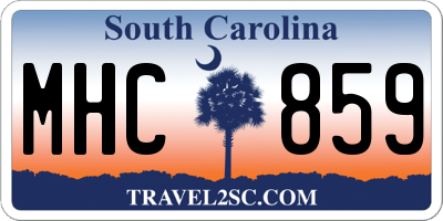 SC license plate MHC859