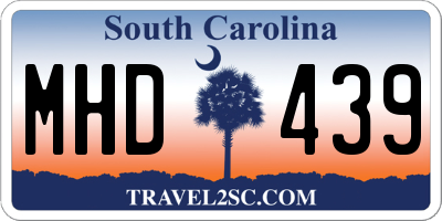 SC license plate MHD439