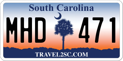 SC license plate MHD471