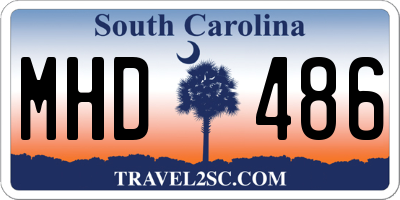 SC license plate MHD486