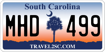 SC license plate MHD499