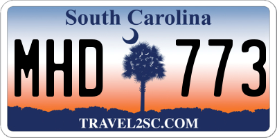 SC license plate MHD773