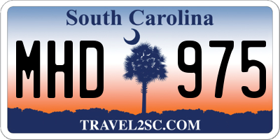 SC license plate MHD975