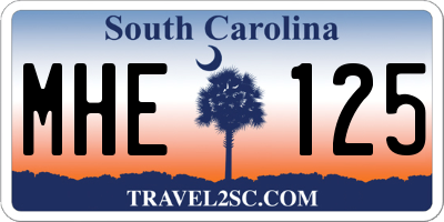 SC license plate MHE125