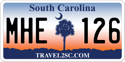 SC license plate MHE126