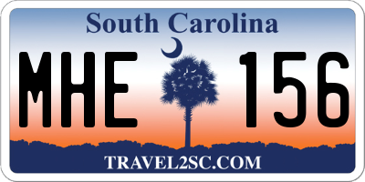 SC license plate MHE156