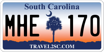 SC license plate MHE170