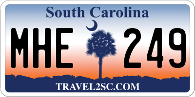 SC license plate MHE249