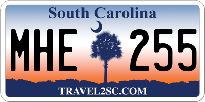 SC license plate MHE255