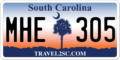 SC license plate MHE305