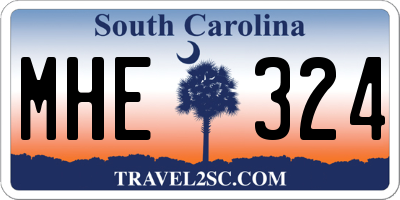 SC license plate MHE324