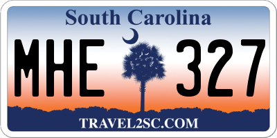 SC license plate MHE327