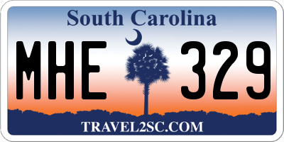 SC license plate MHE329